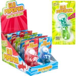 KoKo's Glo Popcifier Pacifier Light Up Lollipop Candy 12ct